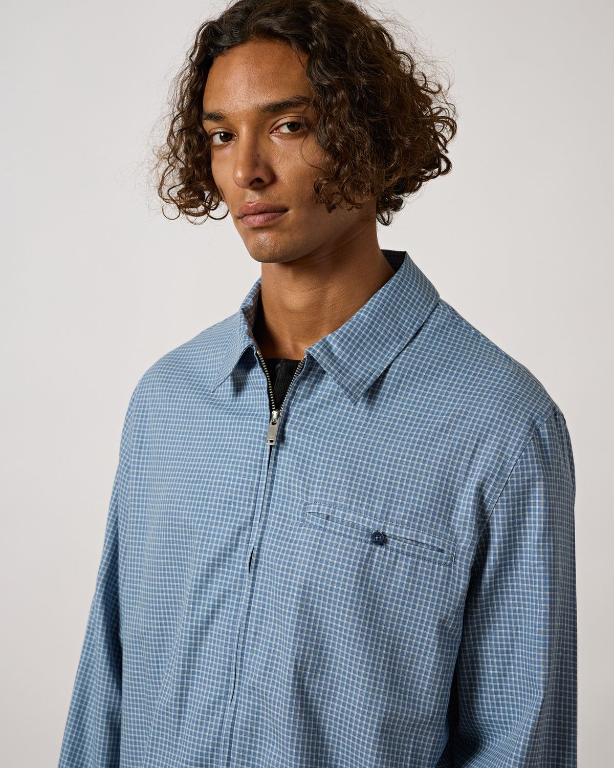 Checked Zipped Shirt