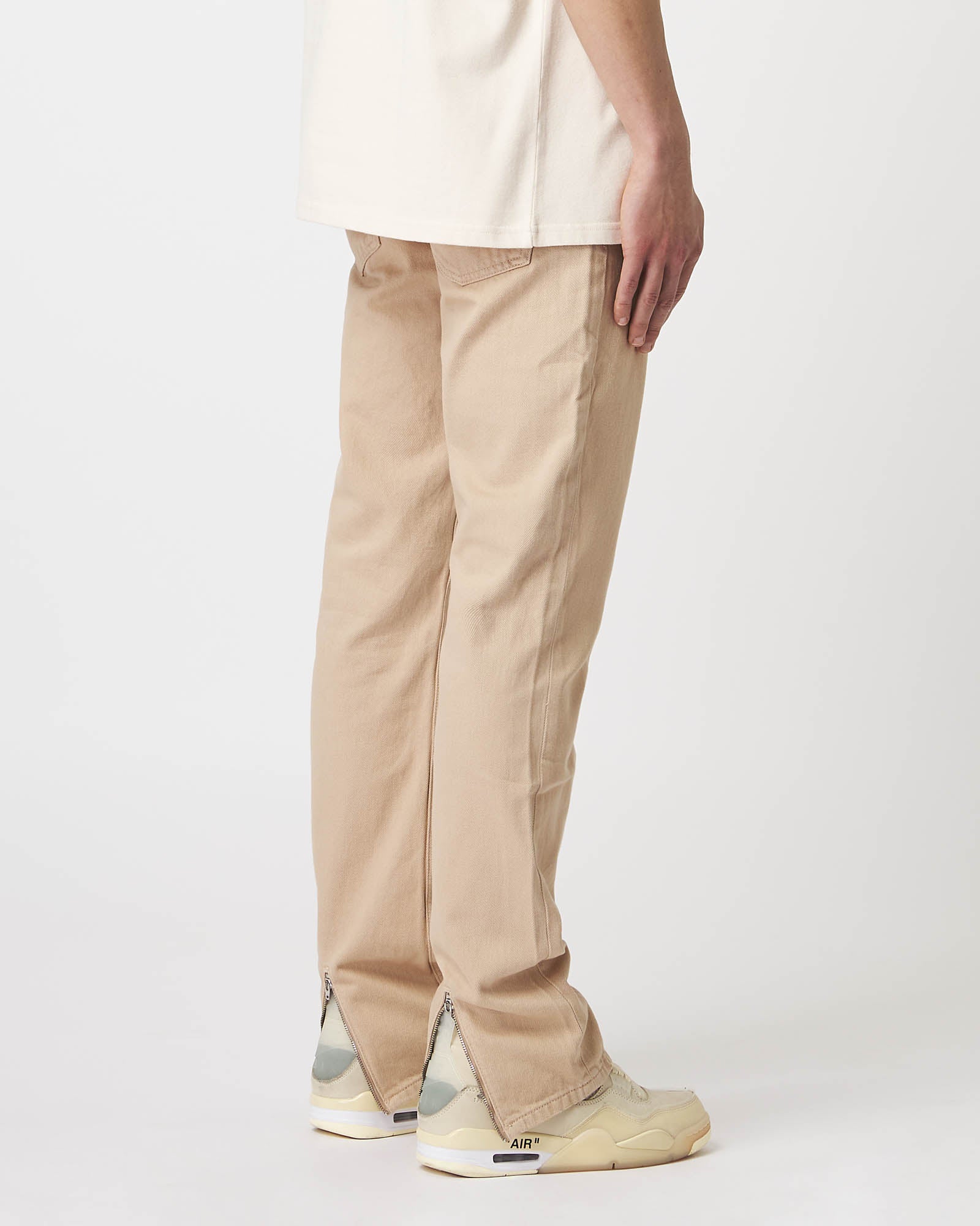 Zipped Garbadin Jeans