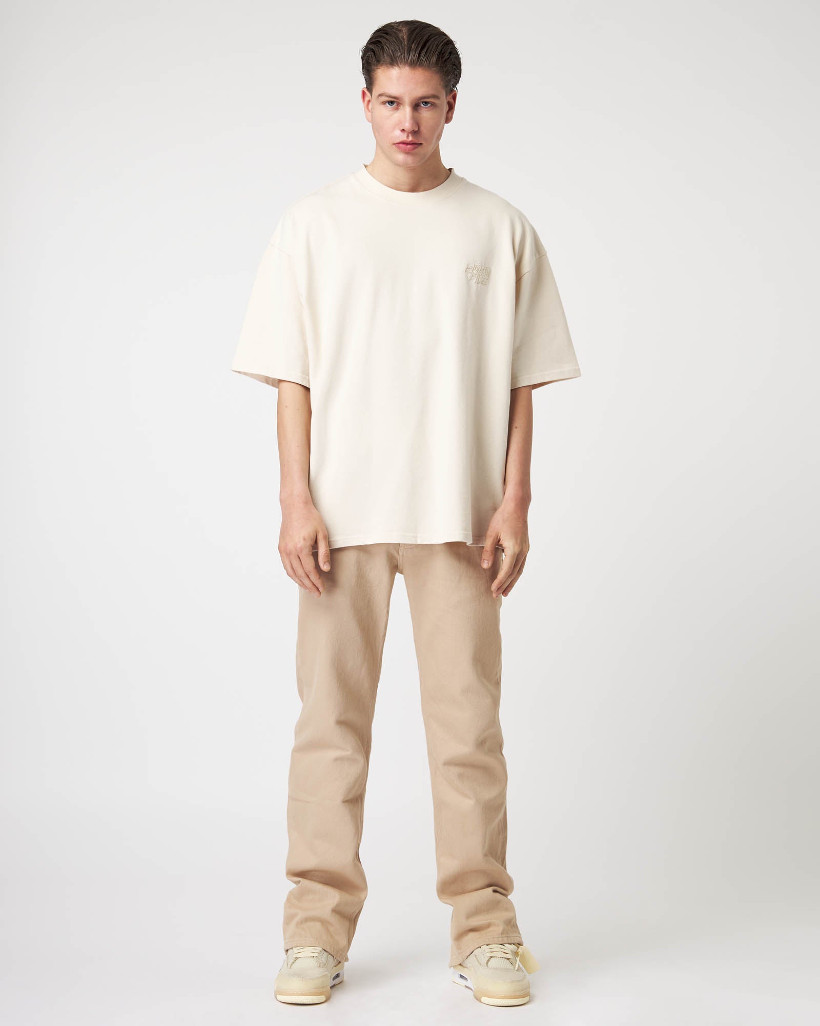 Zipped Garbadin Jeans