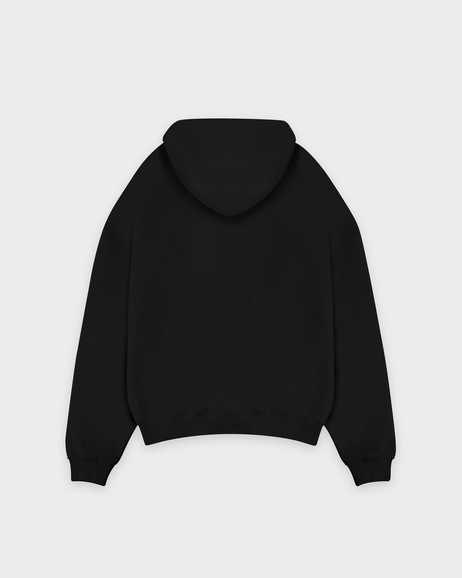 Black Basic Zip Hoodie