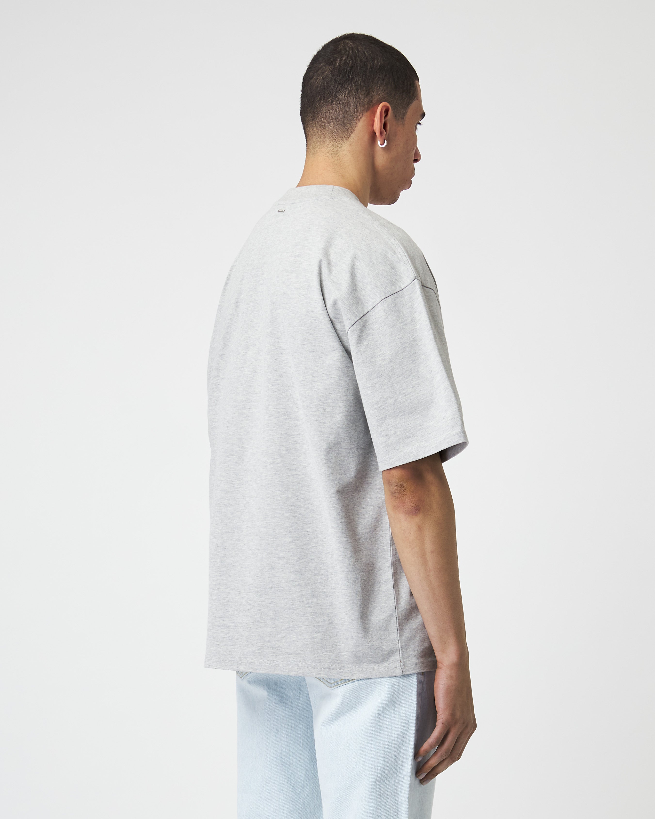 Heavy Gray Melange Basic T-Shirt