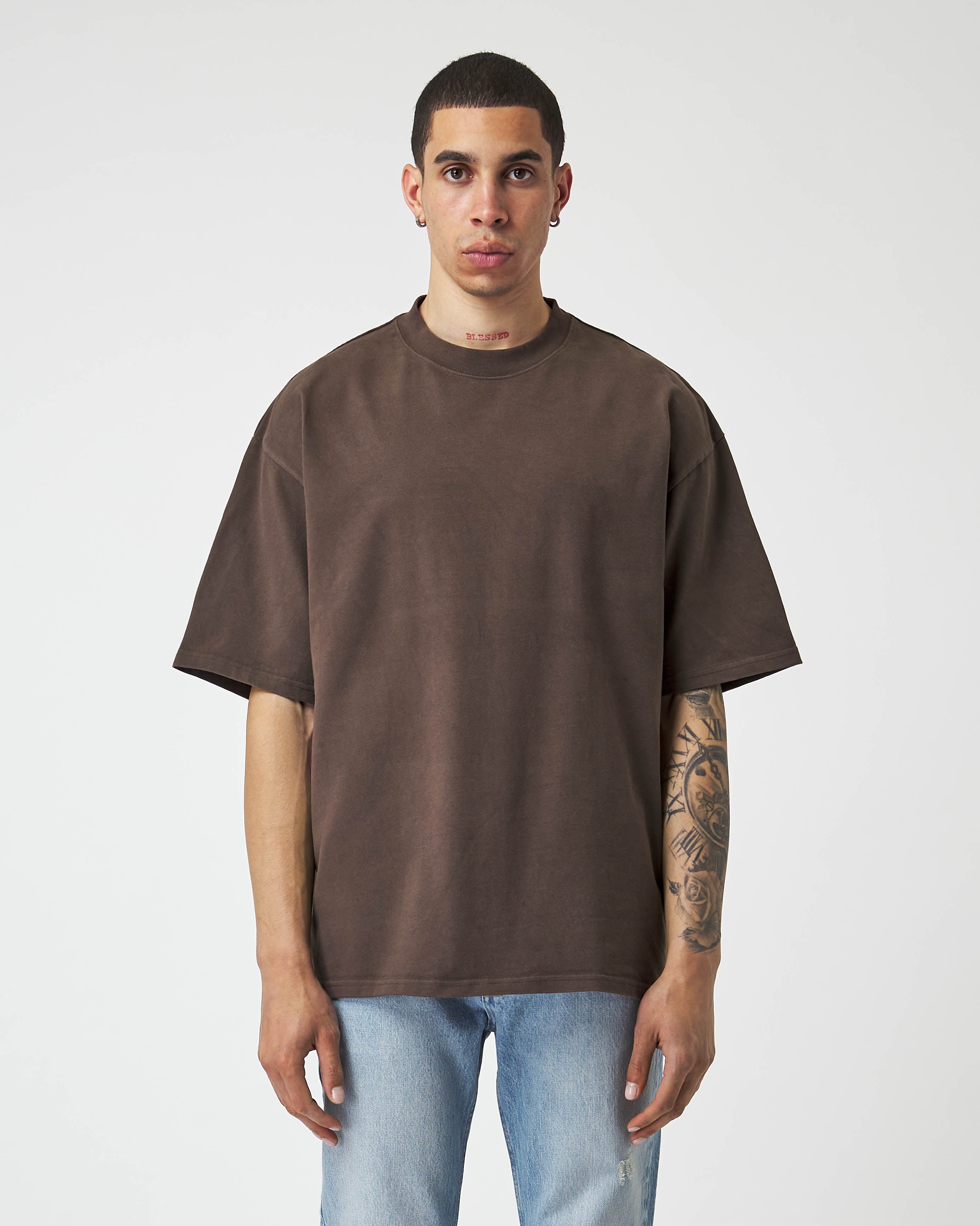 Heavy Chocolate Brown Basic T-Shirt